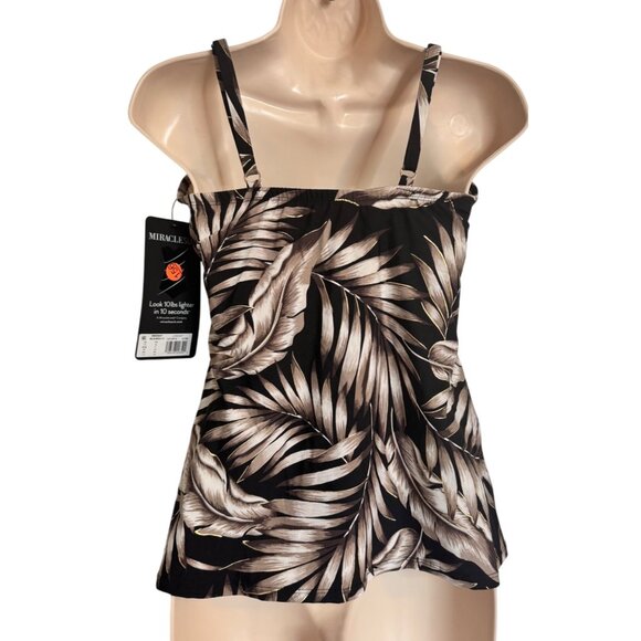 Mirclesuit Love Knot Size 10 Tankini Top Black NWT Underwire $178 - Picture 2 of 9